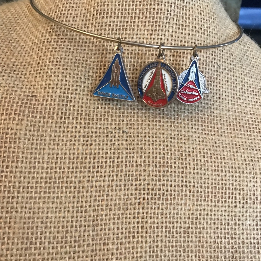 Vintage NASA Space shuttle charms choker